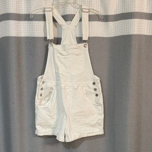 White Denim Overalls